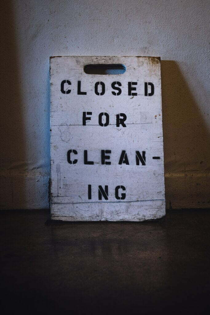Grote Schoonmaak, Schoonmaken