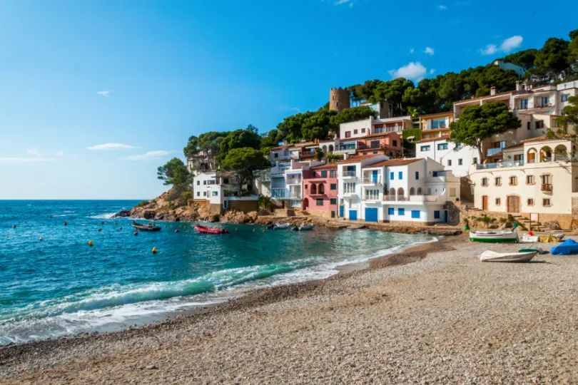 Spanje Catalonie Begur Strand Huizen 1.Jpg